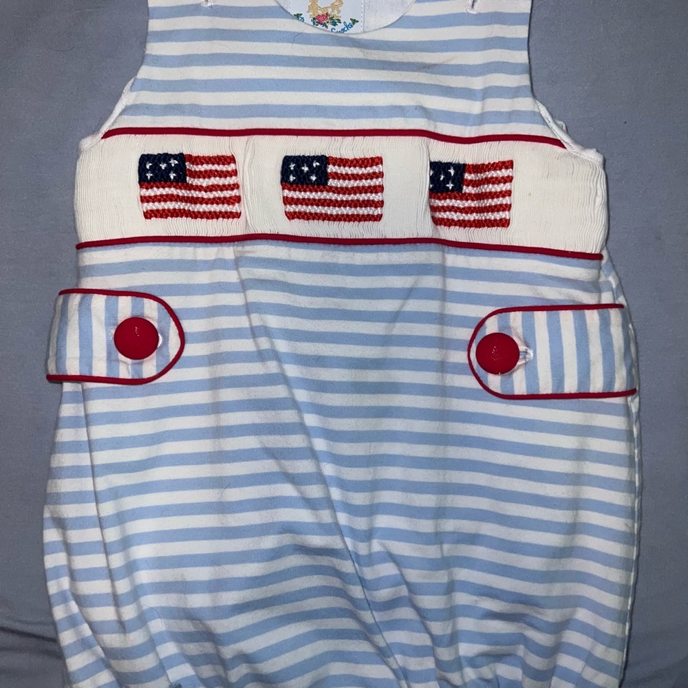 Patriotic Striped Kids Bodysuit